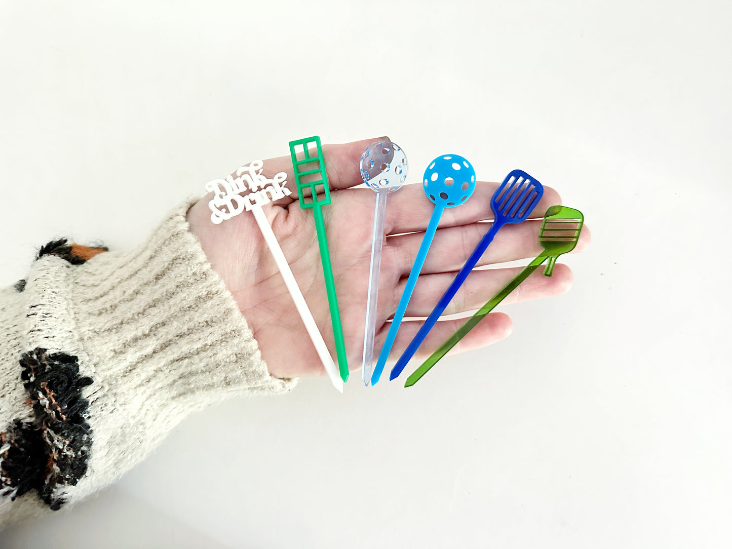 Pickleball Food Pick-Skewer Set - Blue