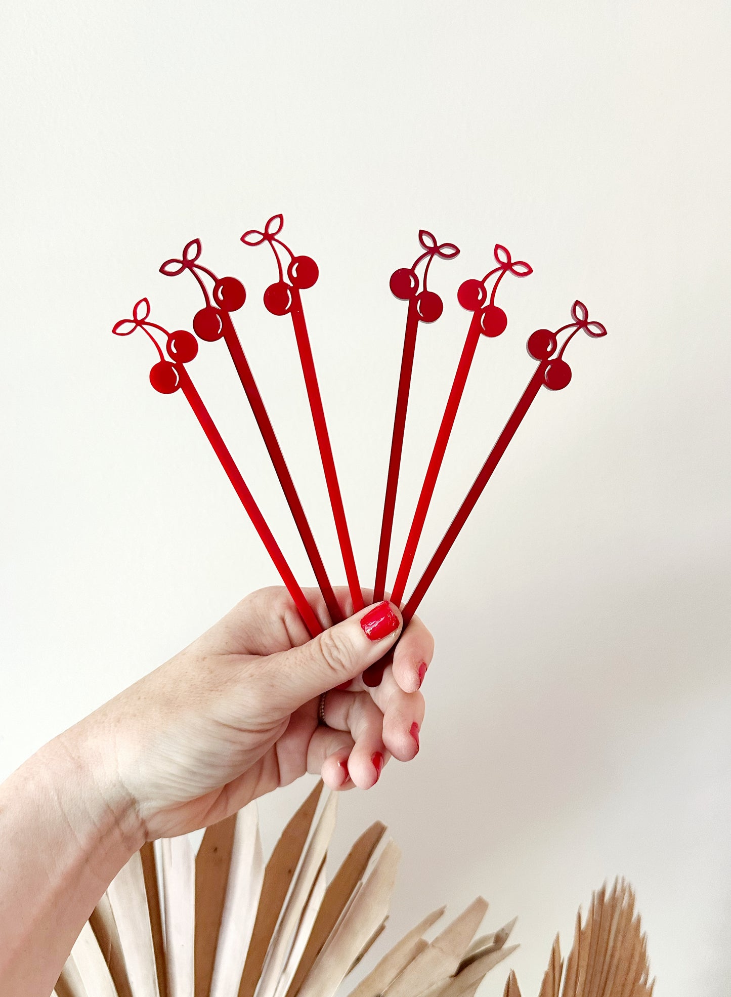 Cherries Stir Stick Set