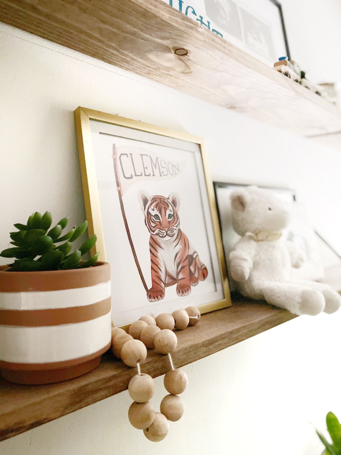 Clemson Nursery Art - With Flag - Playroom Art