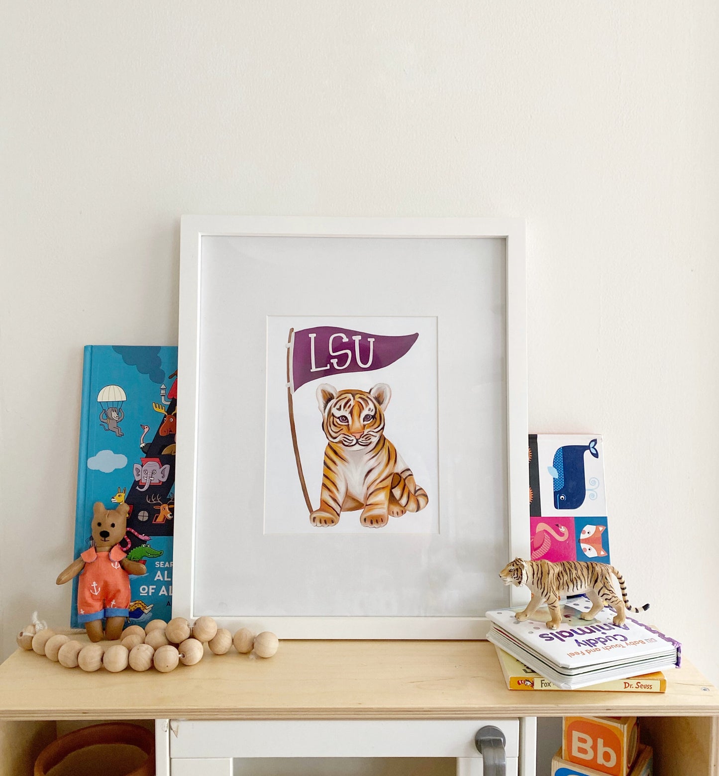 LSU Tigers Nursery or Playroom Art