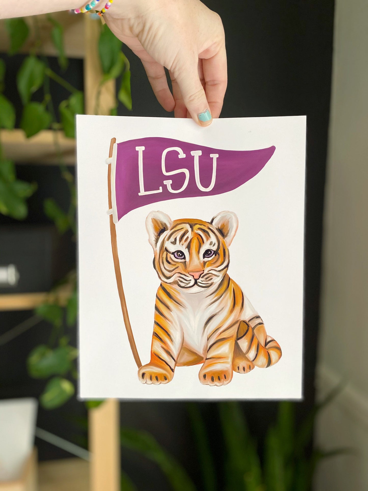 LSU Tigers Nursery or Playroom Art