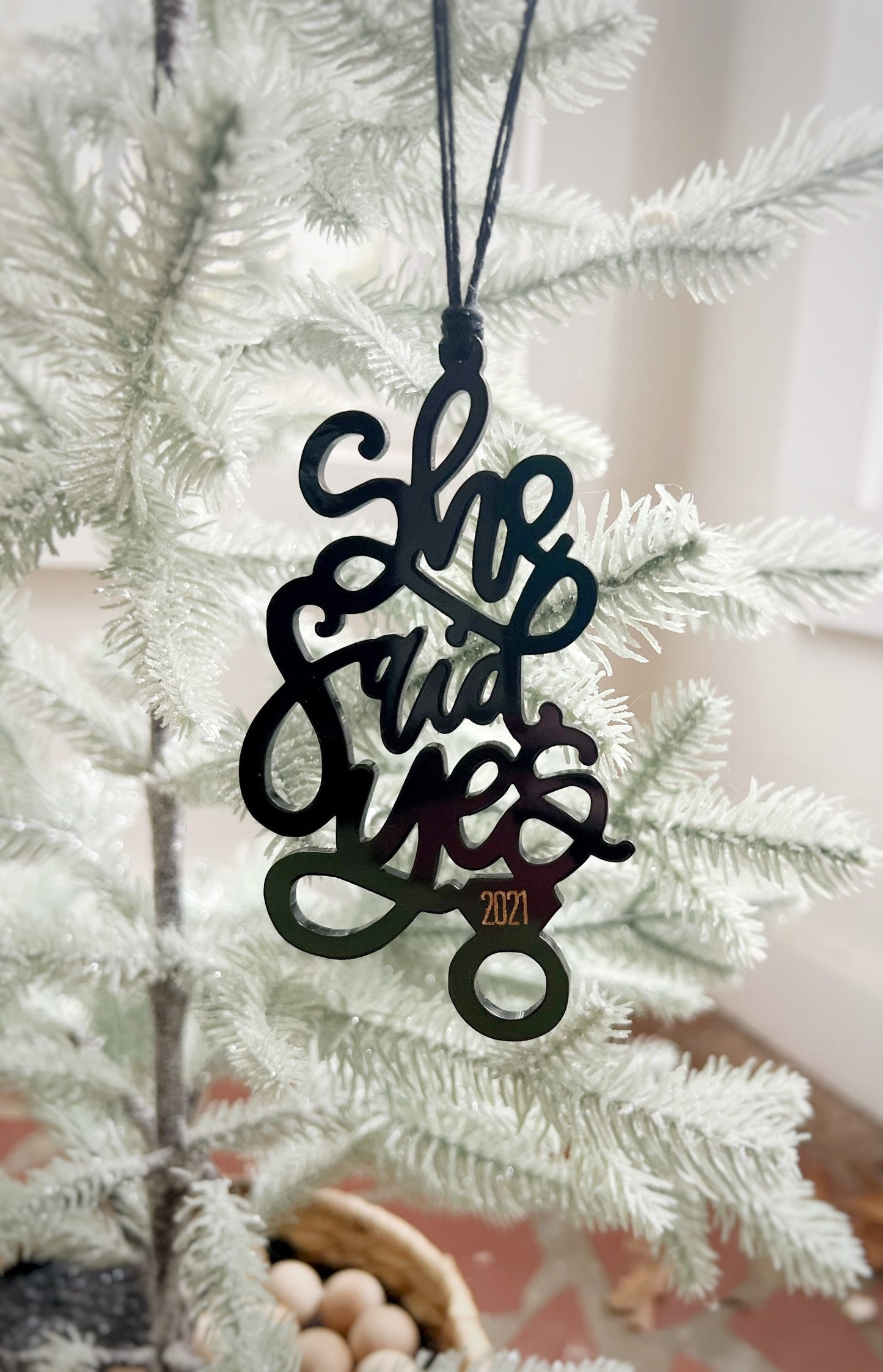 She Said Yes Milestone Ornament