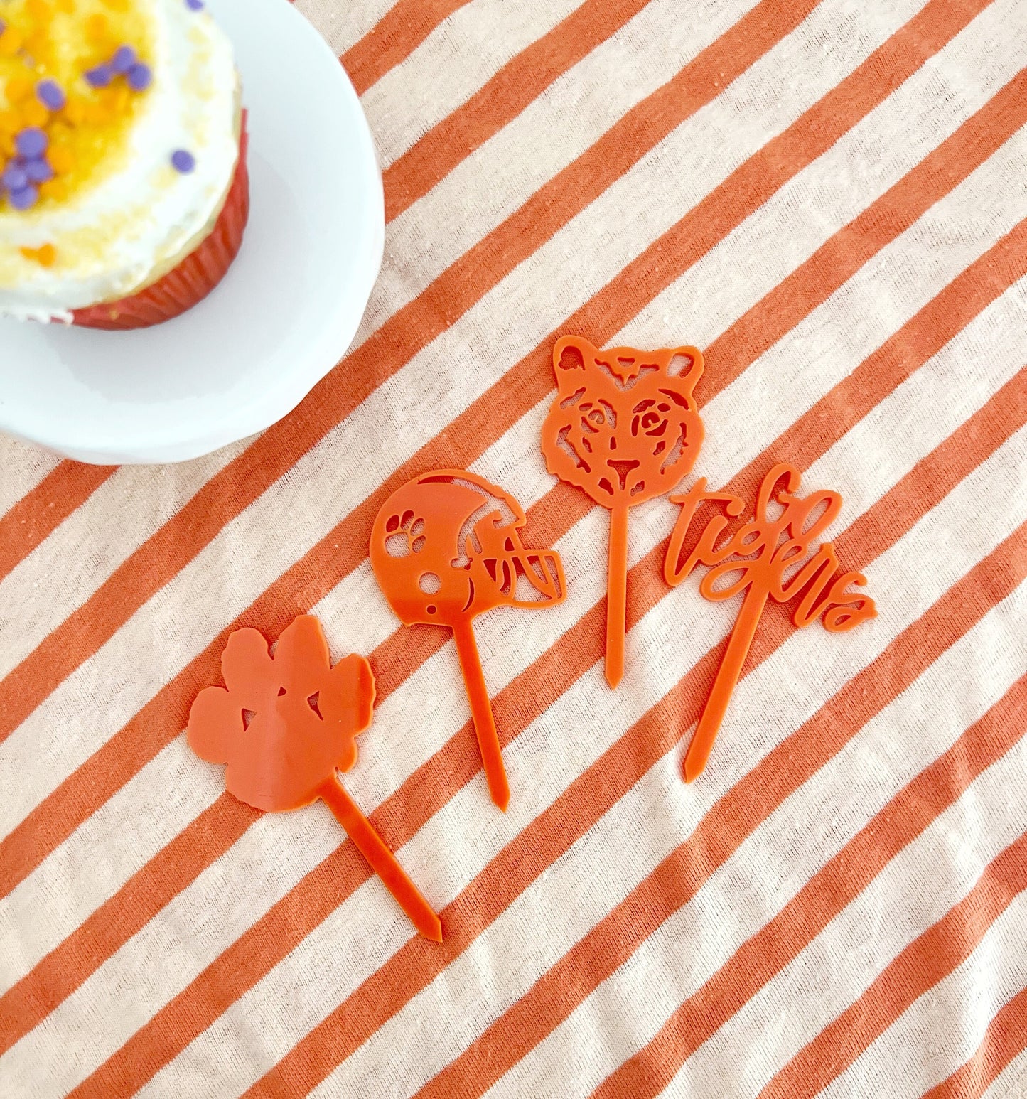 Clemson Cupcake Toppers