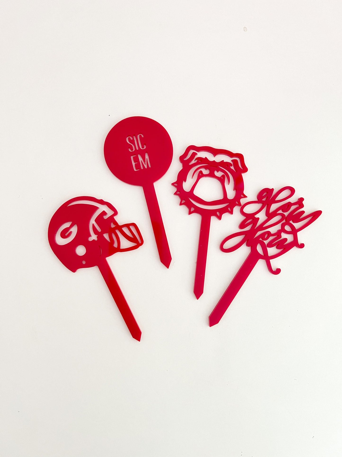 Georgia Bulldogs Cupcake Toppers