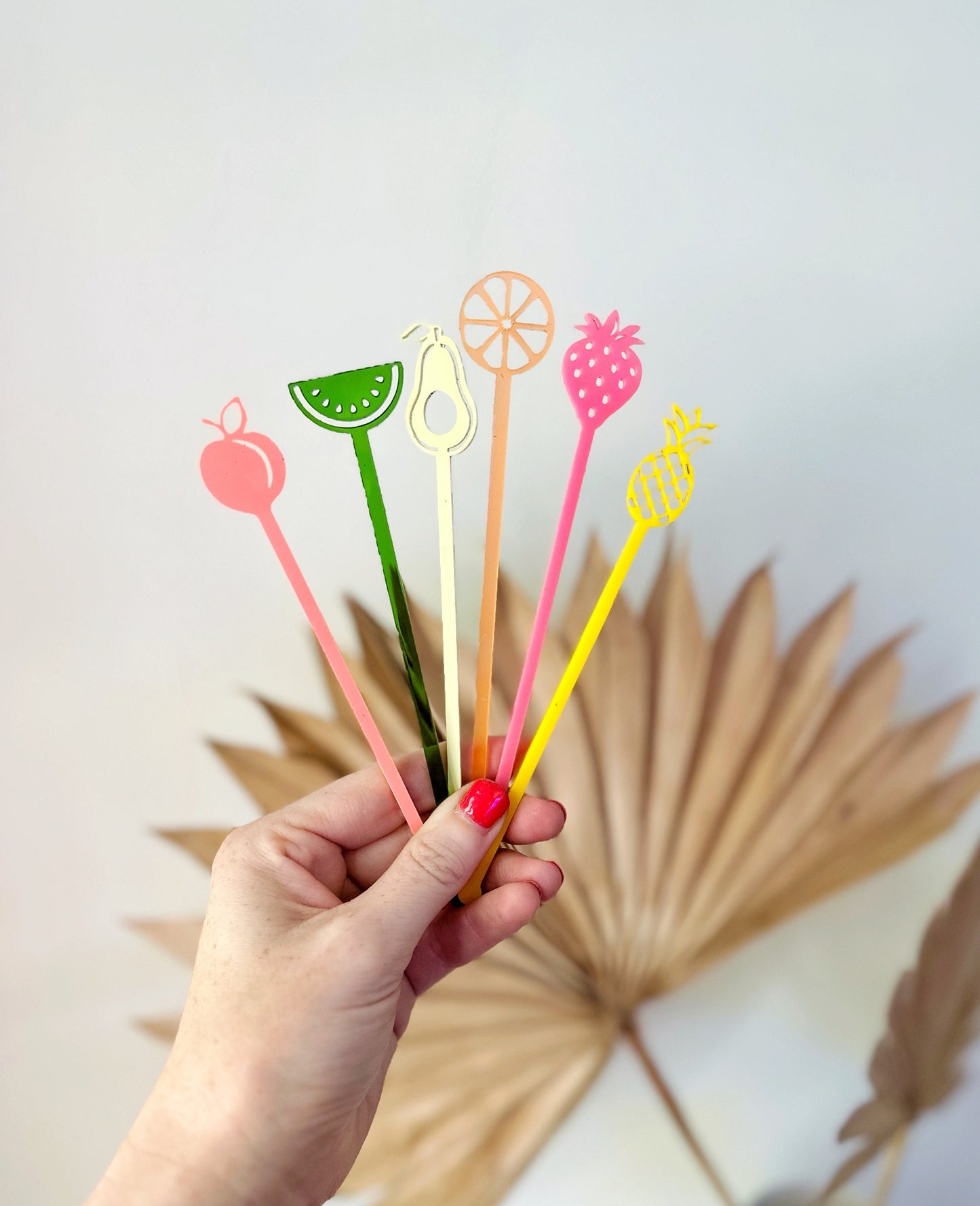 Cute Fruit Stir Stick Set