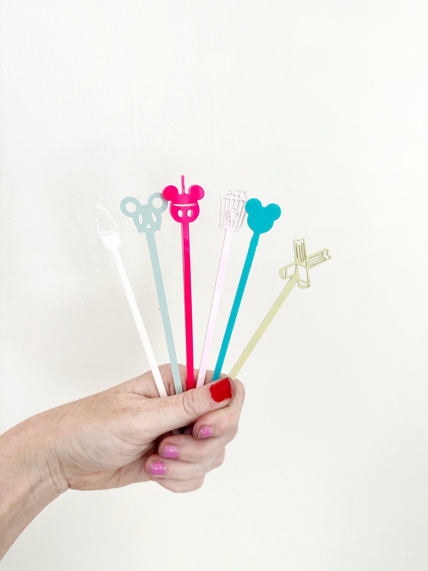 Disney Inspired Snacks Stir Stick Set - Brights