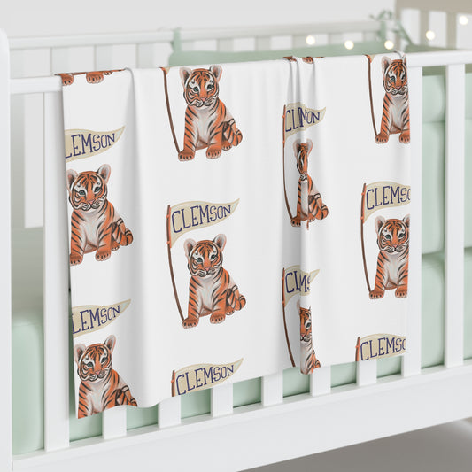 Clemson Tiger Swaddle Blanket