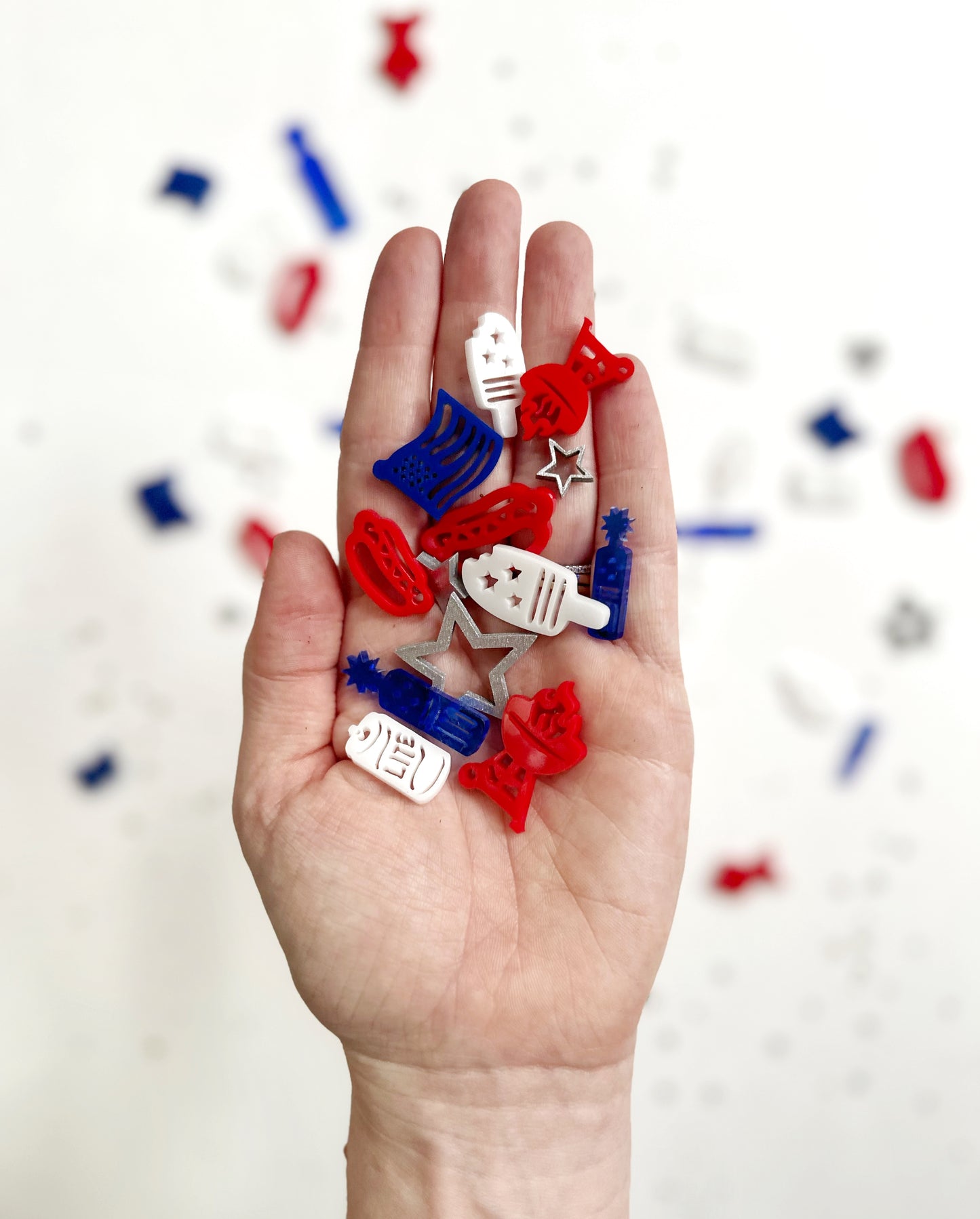 July 4th Acrylic Confetti