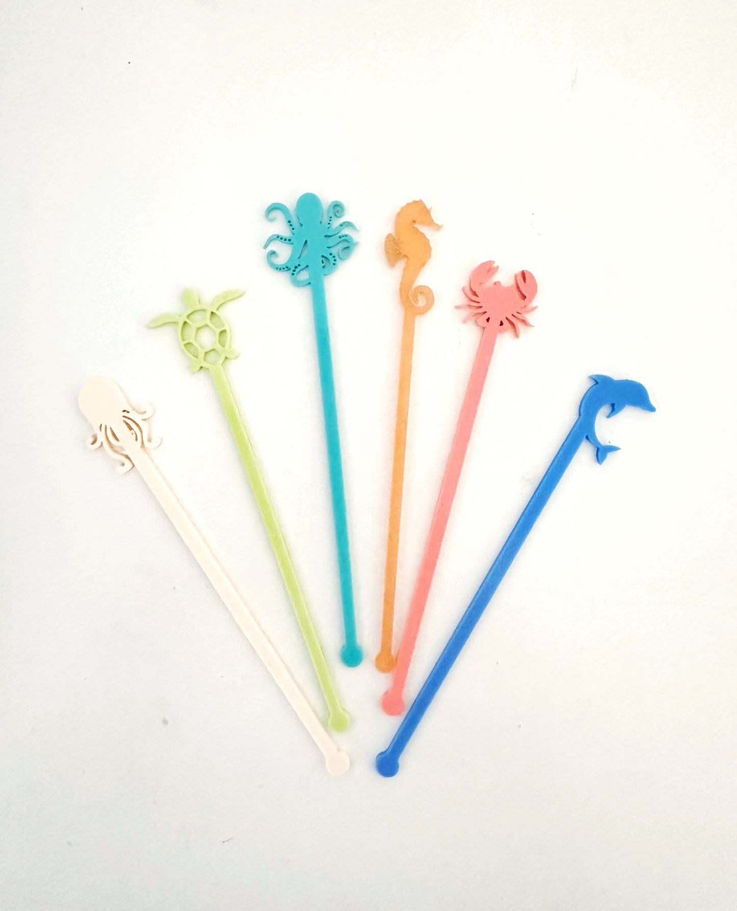 Ocean Creature Stir Stick Set