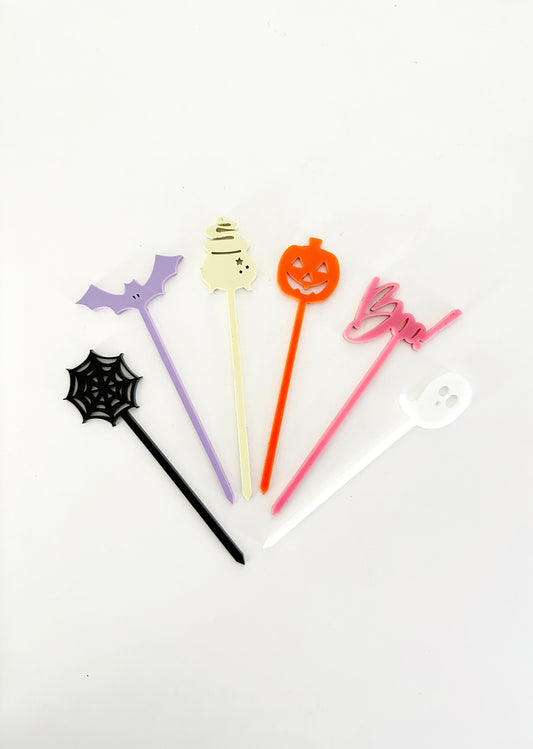 Halloween Food Pick/Skewer Set - Brights