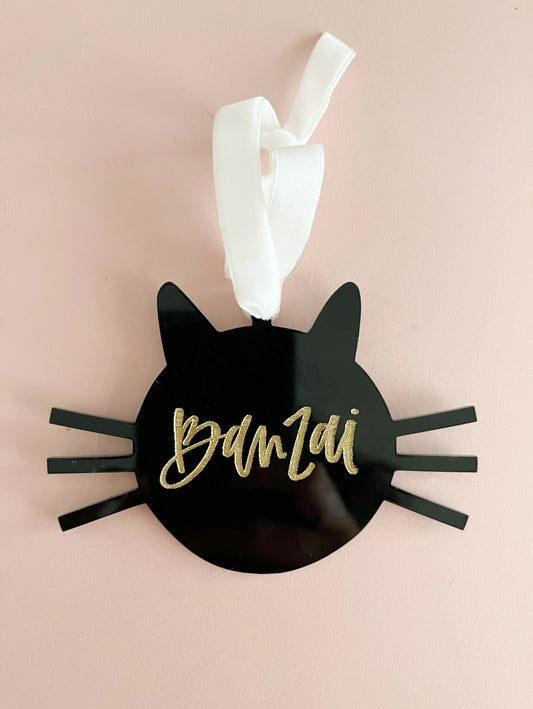 Personalized Acrylic Cat Ornament