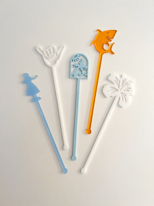 Surf Inspired Stir Stick Set