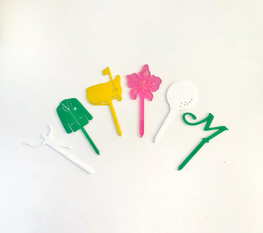 Masters Inspired Cupcake Toppers