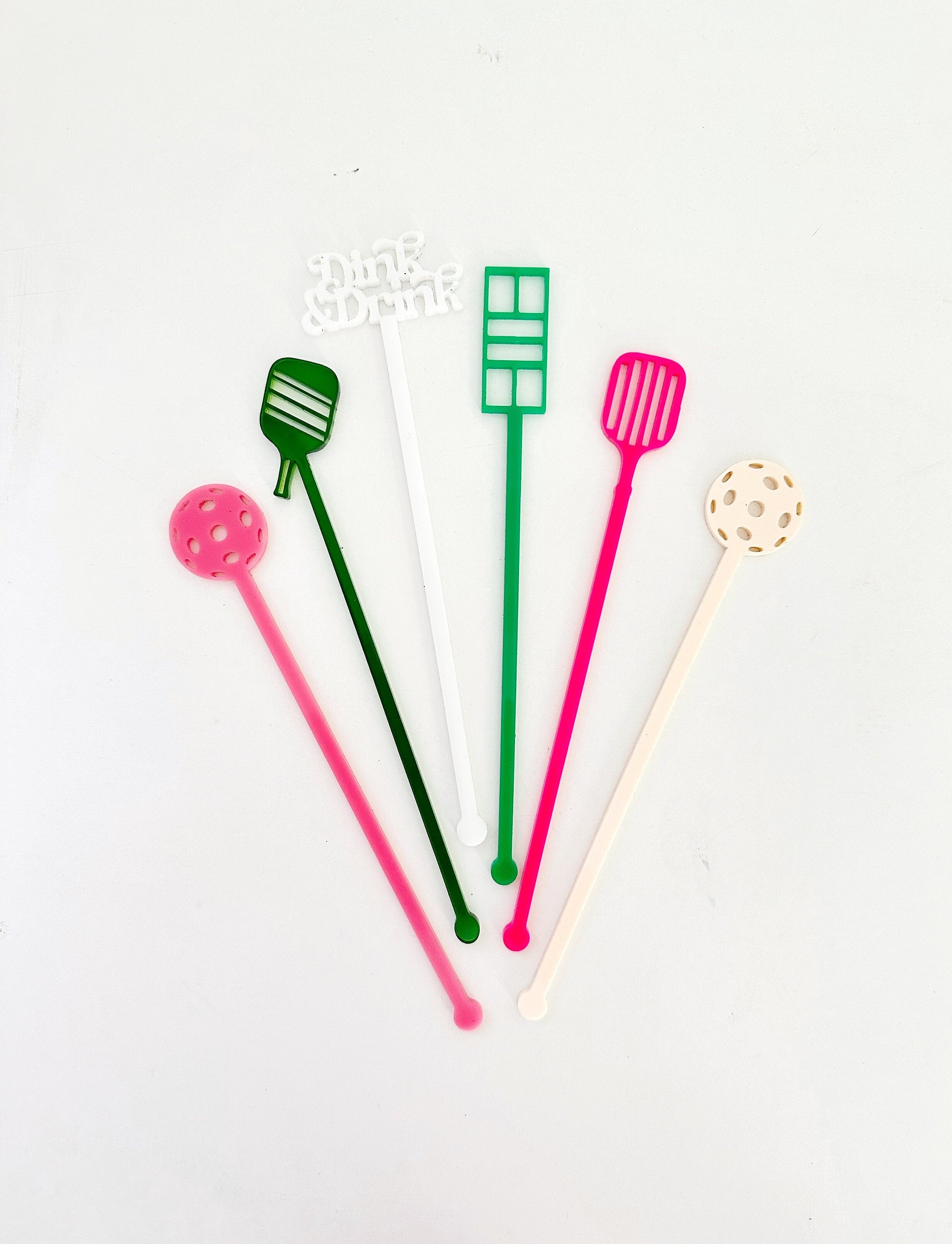 Pickleball Stir Stick Set - Pink – Lucky Lemon Paper Co
